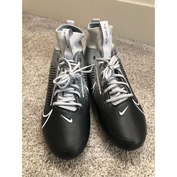 Nike Vapor Edge Pro 360 2 Men’s Football Cleats Metallic Silver Black Size 14
